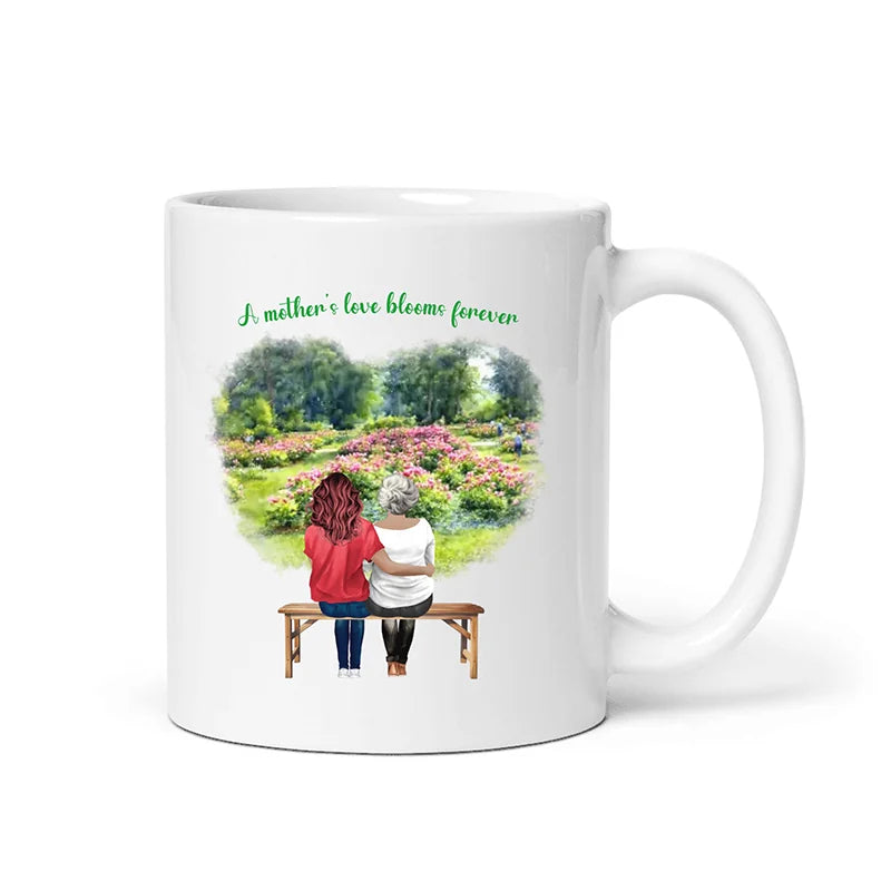Personalized Mother & Daughter – Mug (Color/White) | Peony Garden