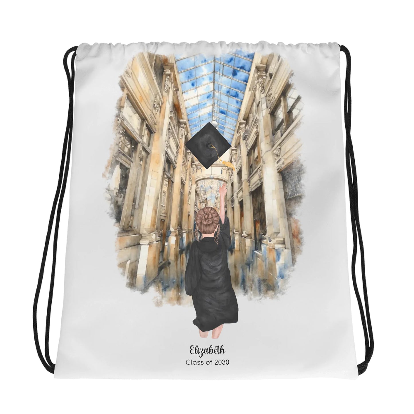 Personalized Graduation Girl – Drawstring Bag | Nickels Arcade
