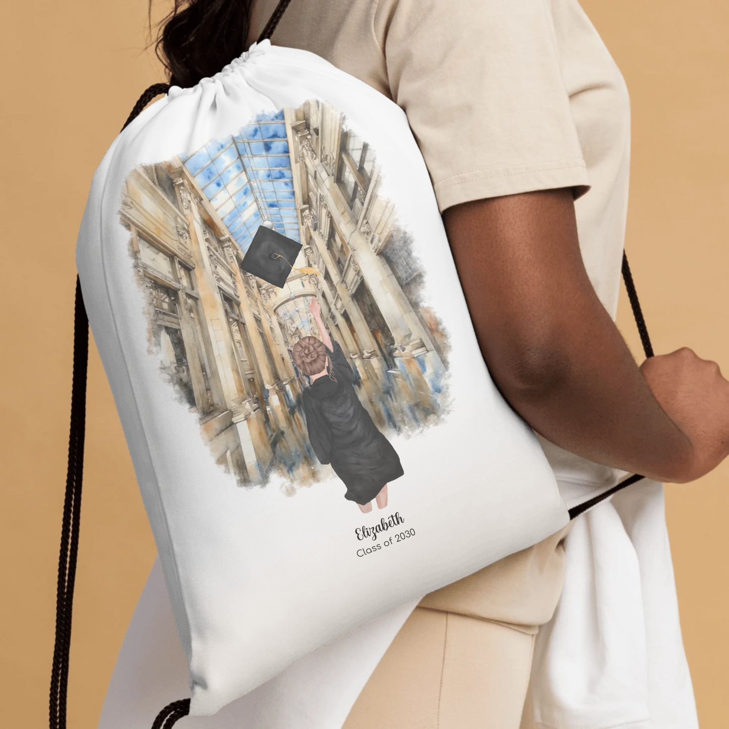 Personalized Graduation Girl – Drawstring Bag | Nickels Arcade