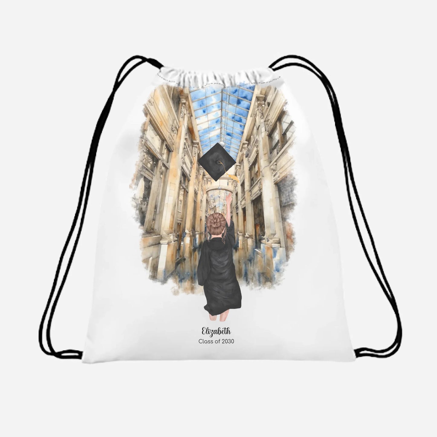 Personalized Graduation Girl – Drawstring Bag | Nickels Arcade