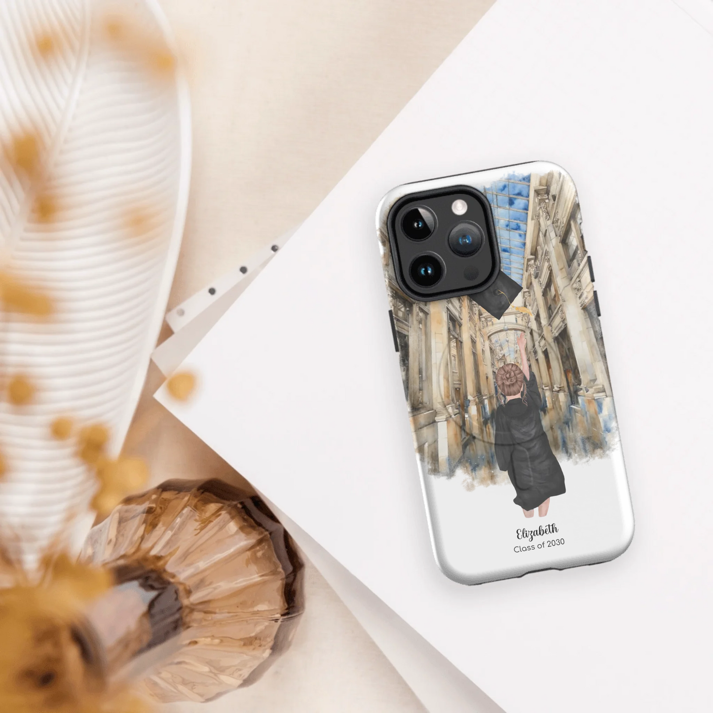 Personalized Graduation Girl – Tough Case for iPhone® (MagSafe® & Standard) | Nickels Arcade