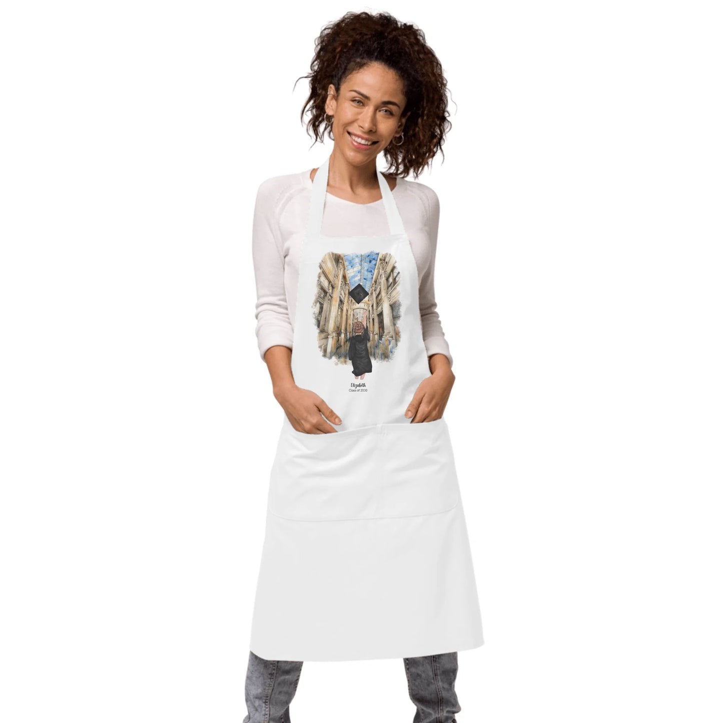 Personalized Graduation Girl – Organic Cotton Apron | Nickels Arcade
