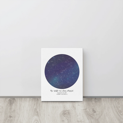 Personalized “The Night Our Stars Aligned” Star Map – Canvas Print | Gifts for Couples