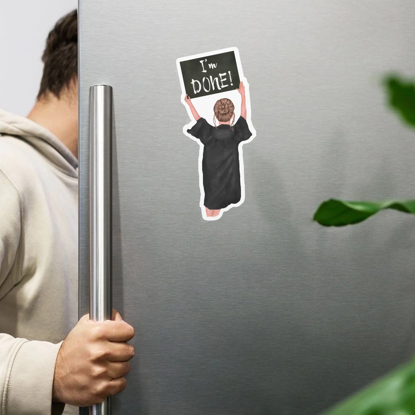 Personalized I'm Done Graduation Girl – Die-Cut Magnets