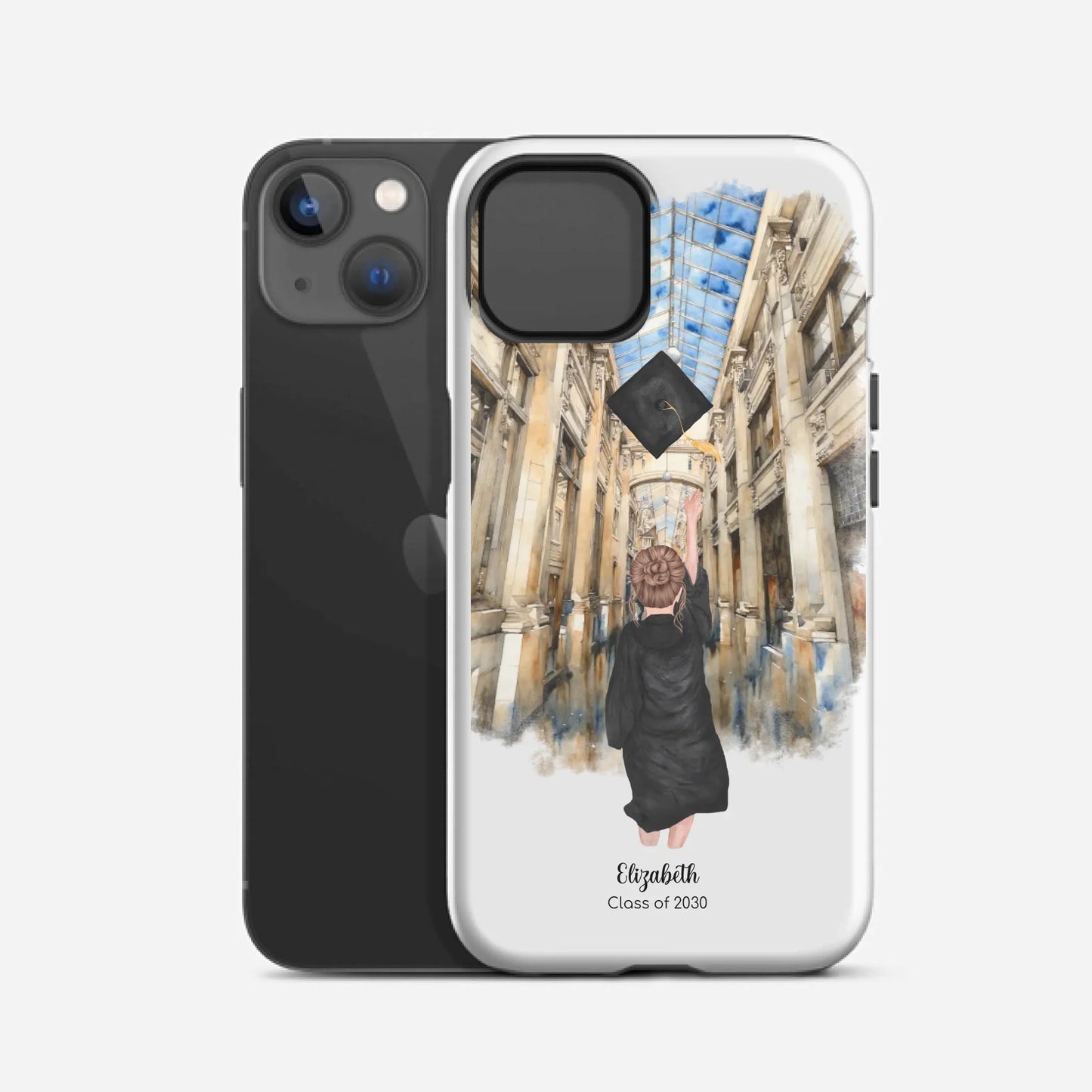 Personalized Graduation Girl – Tough Case for iPhone® (MagSafe® & Standard) | Nickels Arcade