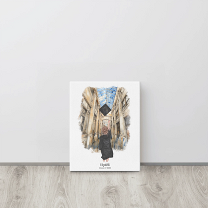 Personalized Graduation Girl – Canvas Print | Nickels Arcade