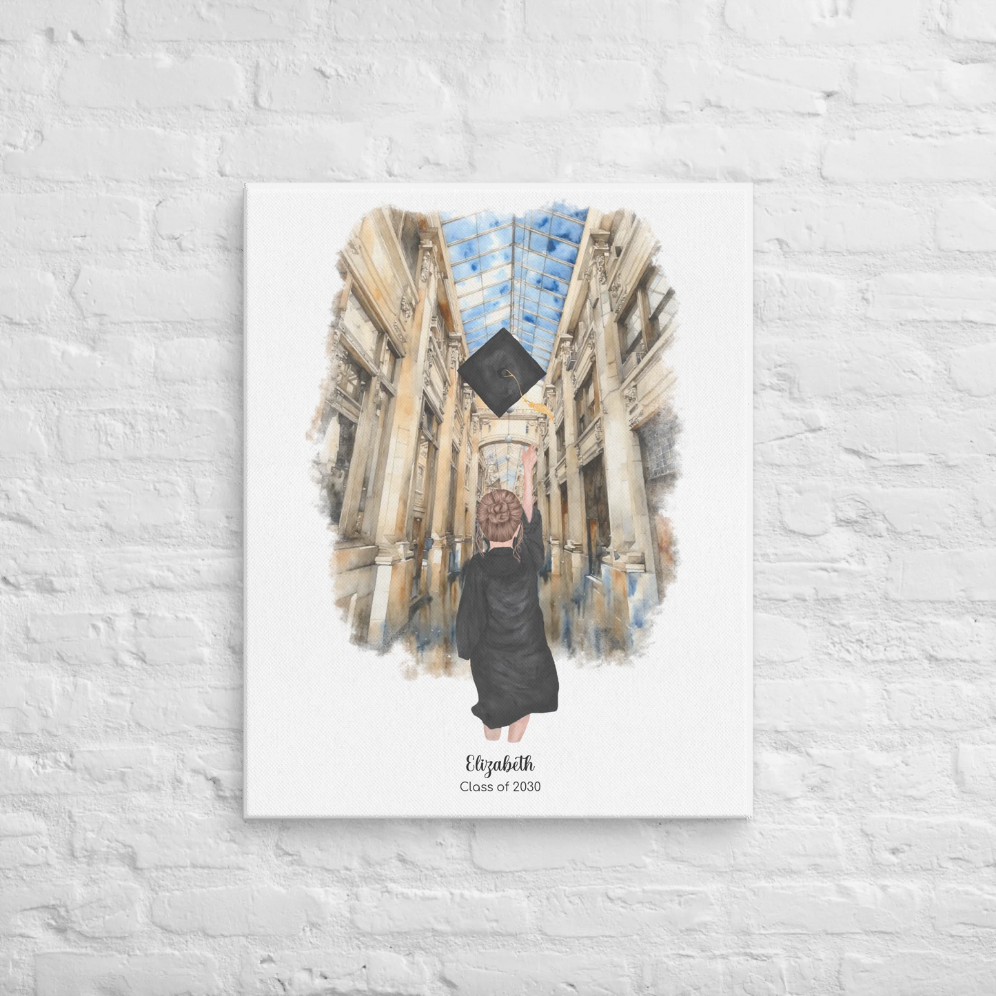 Personalized Graduation Girl – Canvas Print | Nickels Arcade