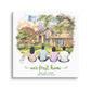 Personalized Watercolor Family Home | From Your Photos – Canvas Print