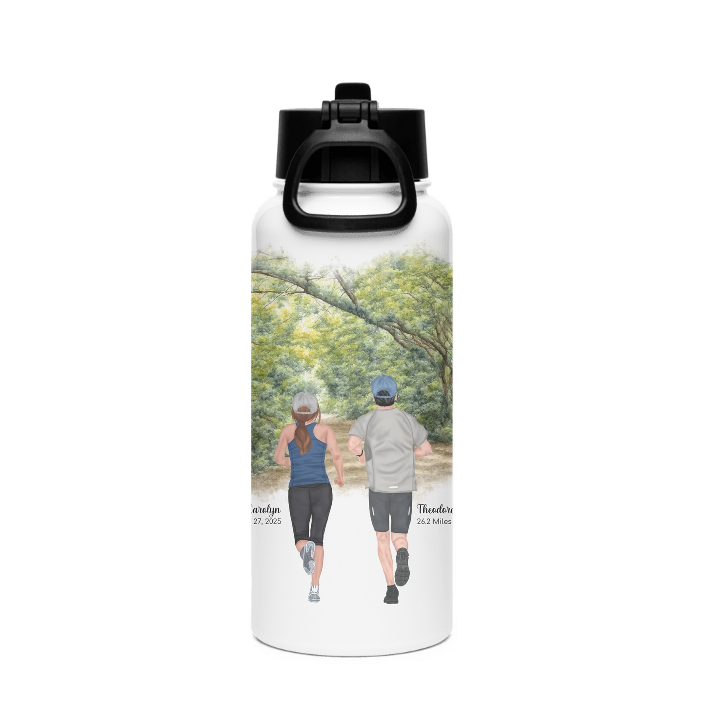 Personalized Runners – Stainless Steel Water Bottle with Straw Lid | Gallup Park