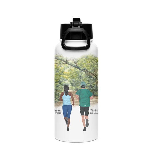 Personalized Runners – Stainless Steel Water Bottle with Straw Lid | Gallup Park