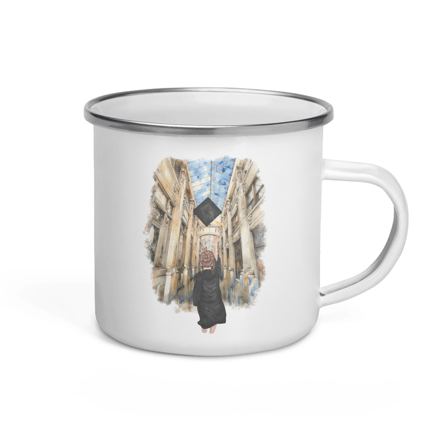Personalized Graduation Girl – Enamel Mug | Nickels Arcade