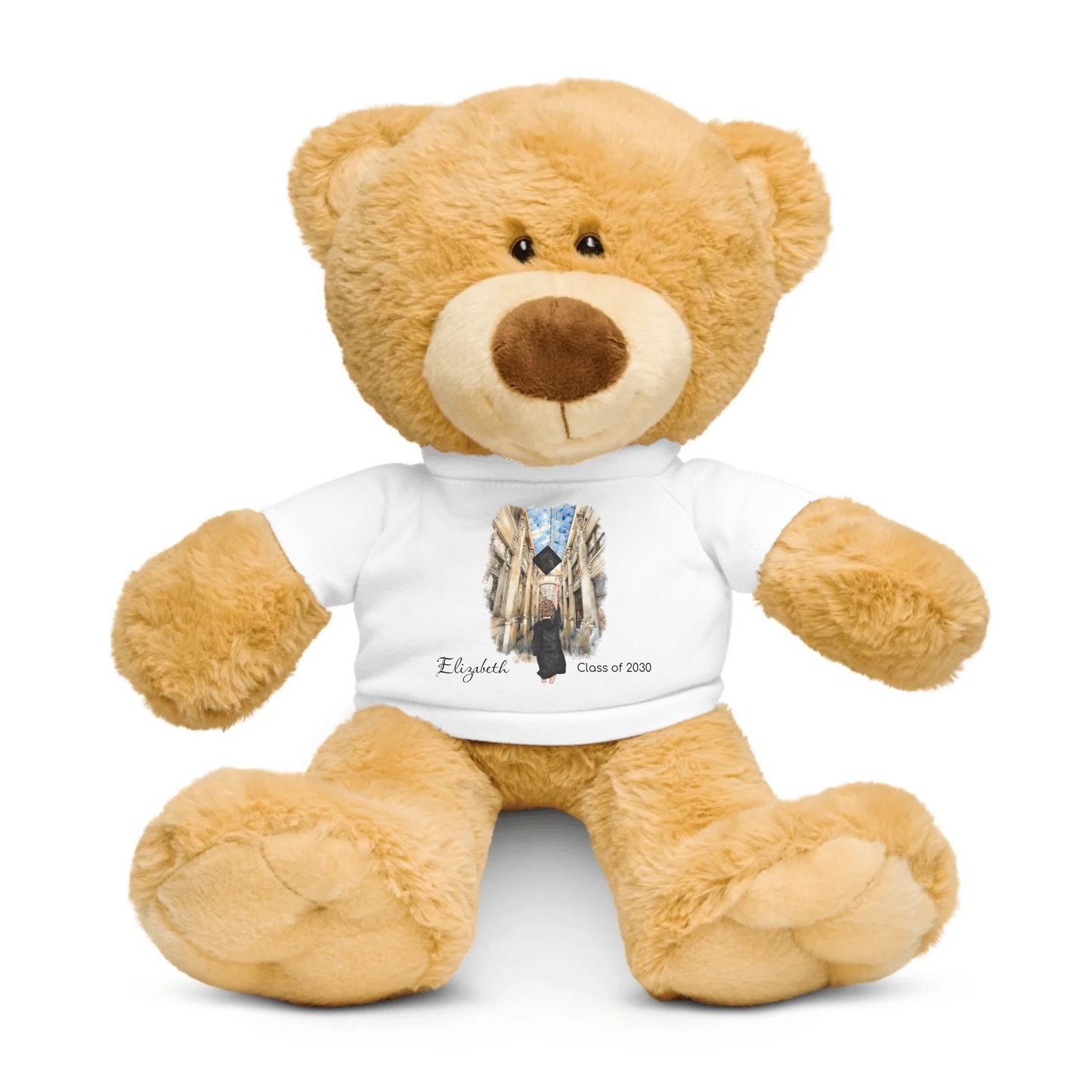 Personalized Graduation Girl – Teddy Bear with T-Shirt | Nickels Arcade