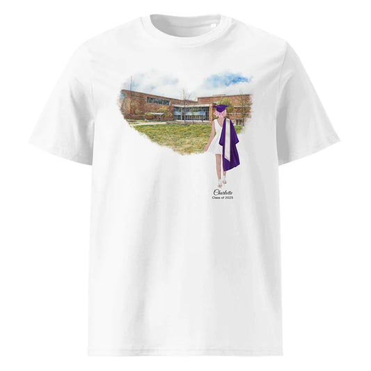 Personalized Graduation Girl – Organic Cotton T-Shirt | Ann Arbor Pioneer