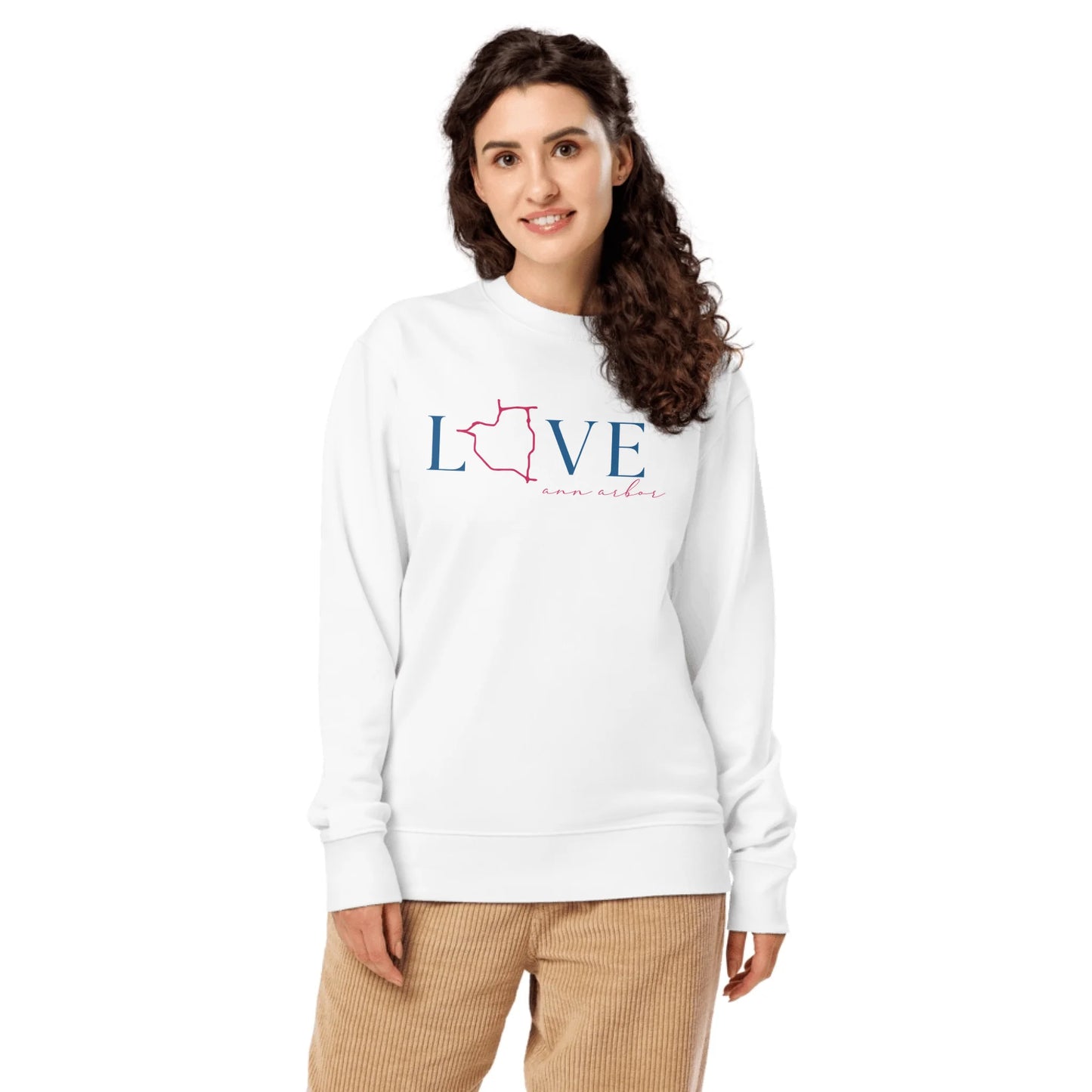 Personalized Love Ann Arbor – Eco-Friendly Sweatshirt