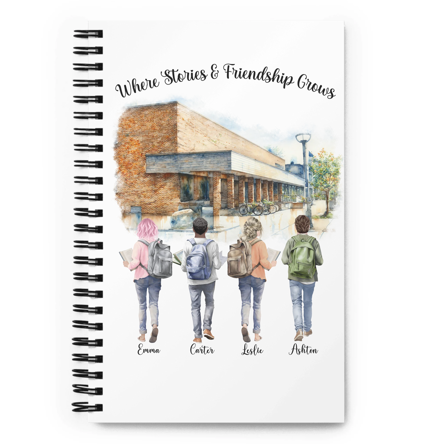 Personalized Book Buddies – Spiral Notebook | Choose Your Ann Arbor Library