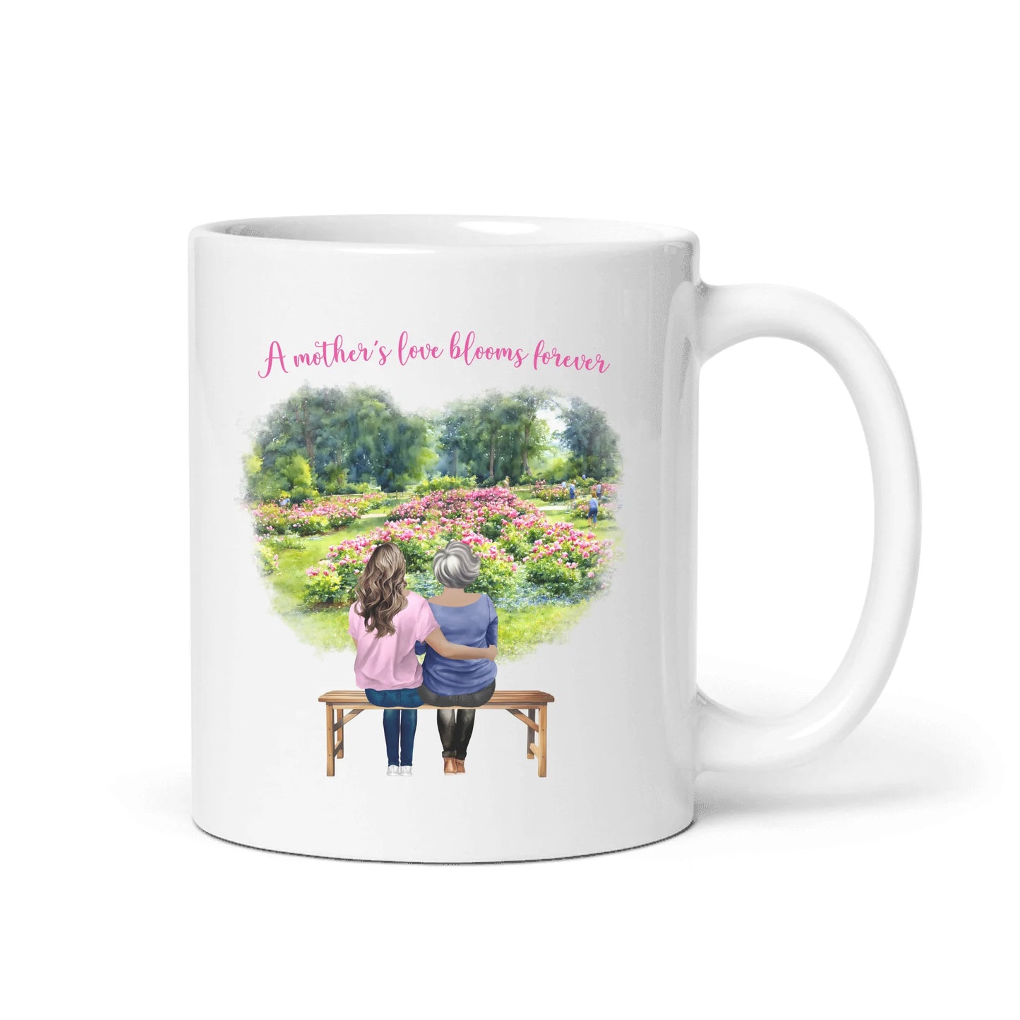 Personalized Mother & Daughter – Mug (Color/White) | Peony Garden