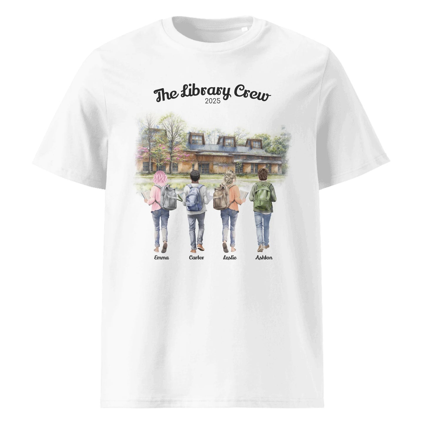 Personalized Book Buddies – Organic Cotton T-Shirt | Choose Your Ann Arbor Library