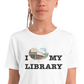 I Love My Library – Women's Organic Crew Neck Sweatshirt & T-Shirts | Choose Your Ann Arbor Library