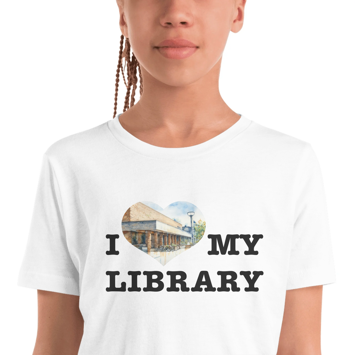 I Love My Library – Women's Organic Crew Neck Sweatshirt & T-Shirts | Choose Your Ann Arbor Library