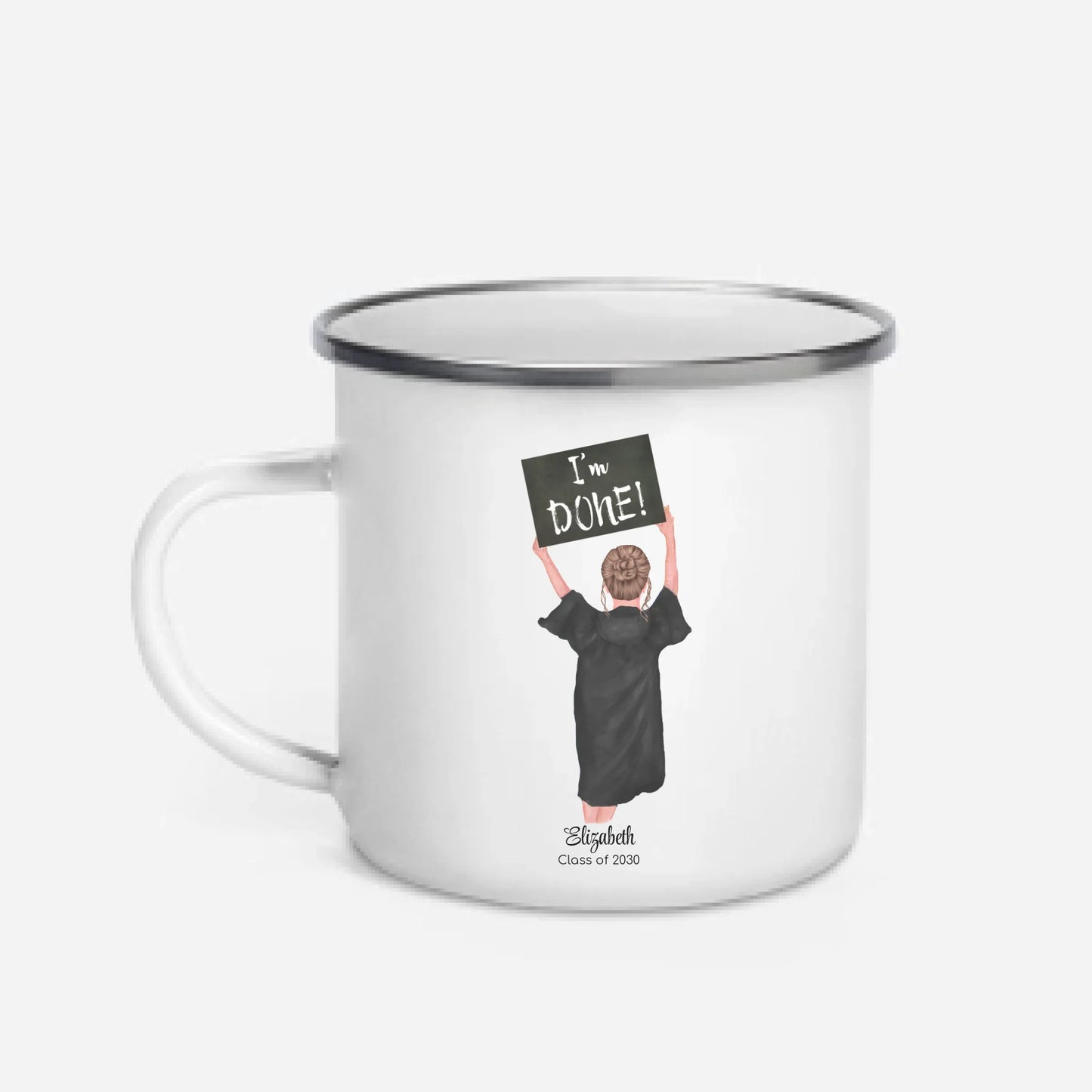 Personalized University of Michigan Graduation Girl – Enamel Mug