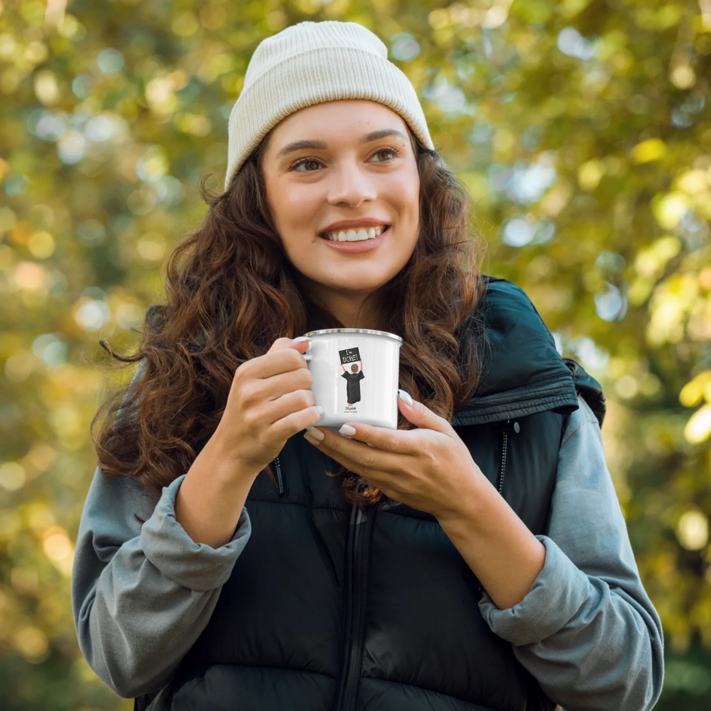 Personalized University of Michigan Graduation Girl – Enamel Mug