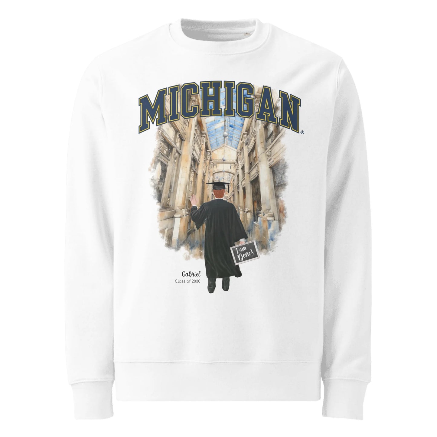Personalized Graduation Guy – Eco-Friendly Sweatshirt | Nickels Arcade