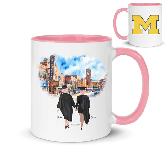 Personalized Best Friends – Ceramic Mug (Color/White) | Downtown Ann Arbor