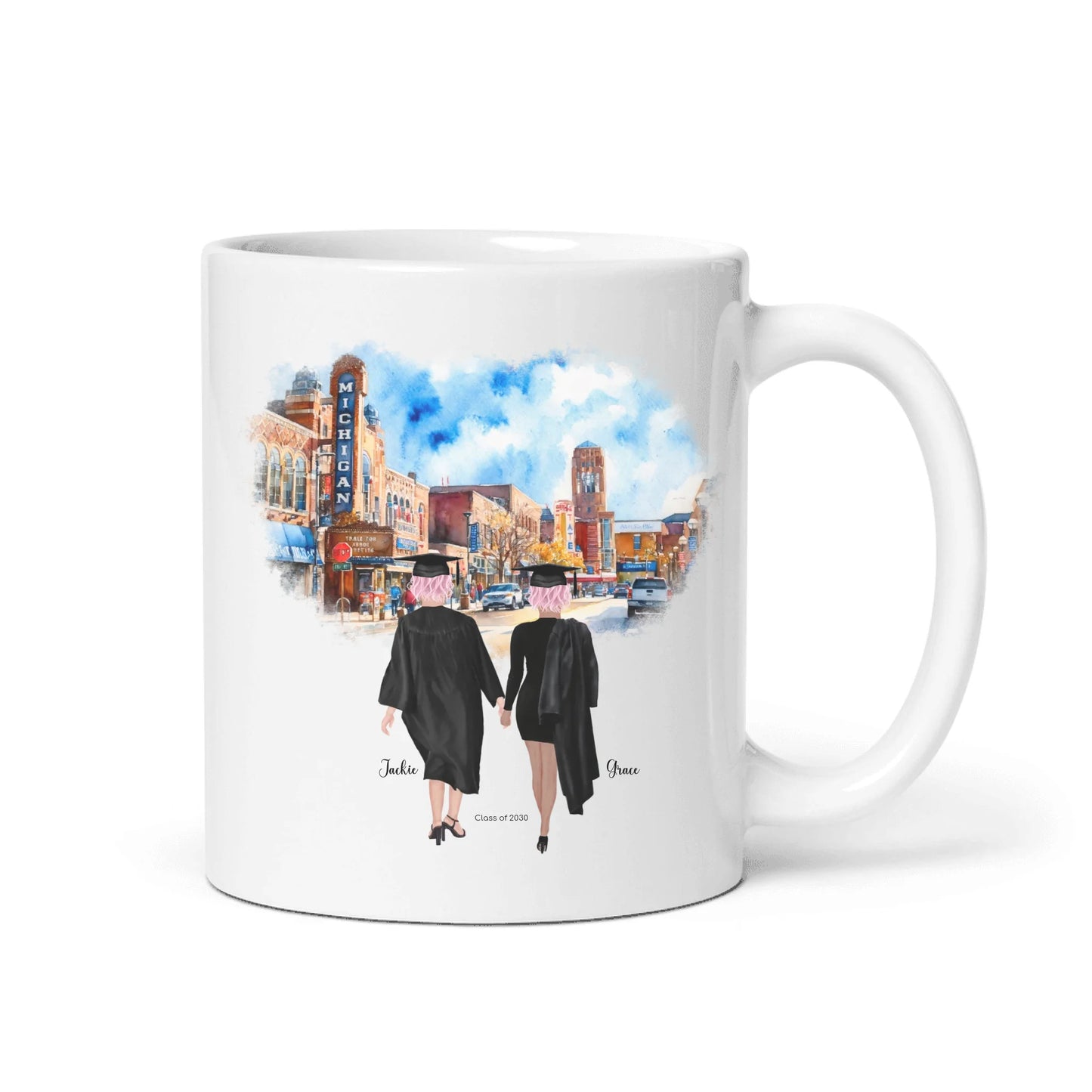 Personalized Best Friends – Ceramic Mug (Color/White) | Downtown Ann Arbor