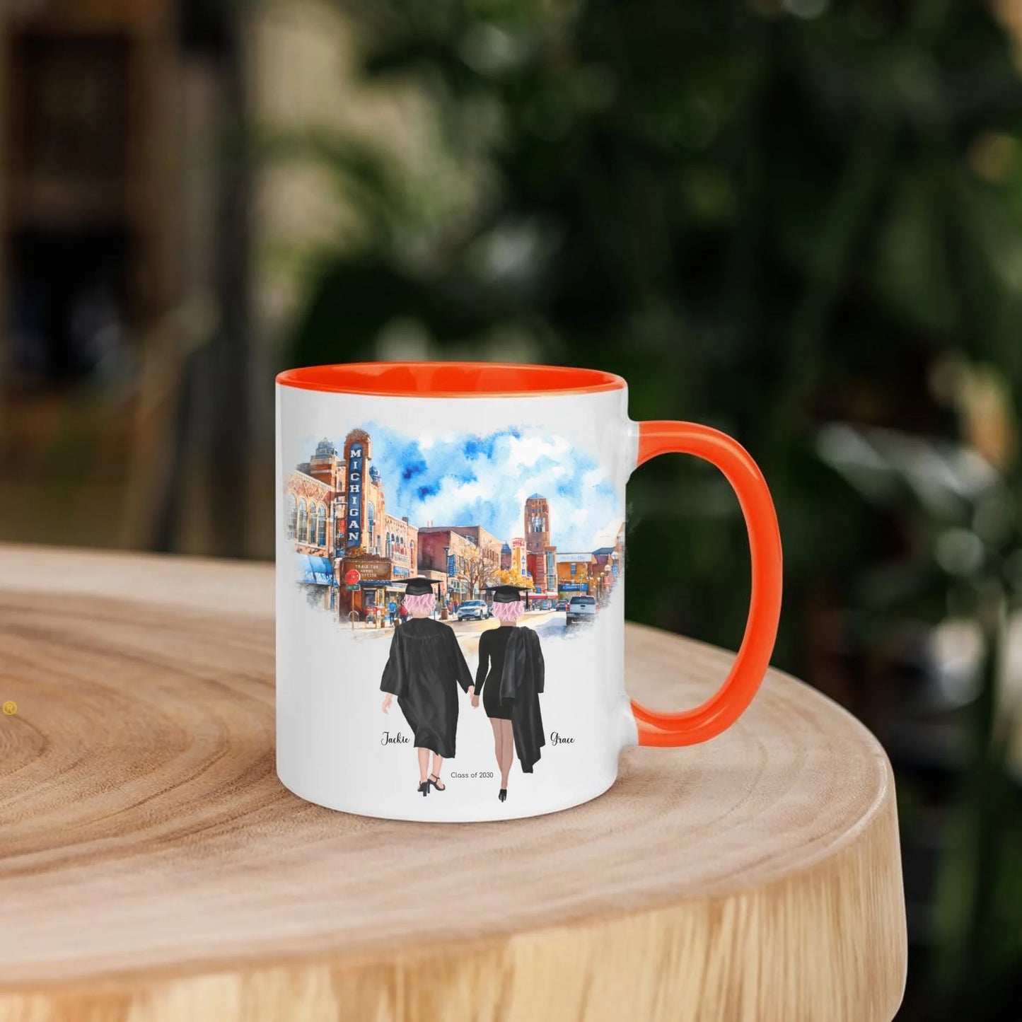 Personalized Best Friends – Ceramic Mug (Color/White) | Downtown Ann Arbor