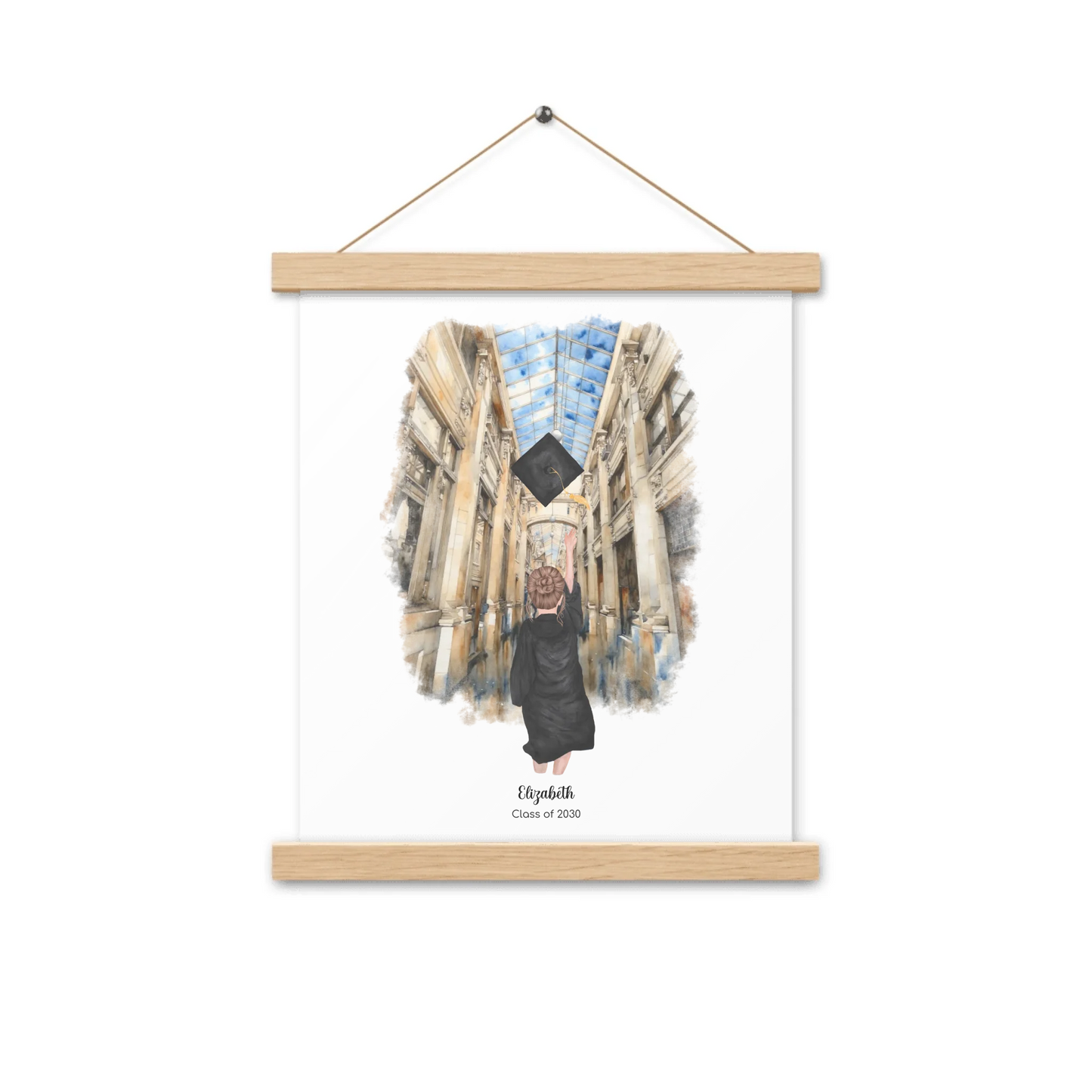 Personalized Graduation Girl – 16x20 Enhanced Matte Paper Poster With Hanger | Nickels Arcade