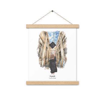 Personalized Graduation Girl – 16x20 Enhanced Matte Paper Poster With Hanger | Nickels Arcade