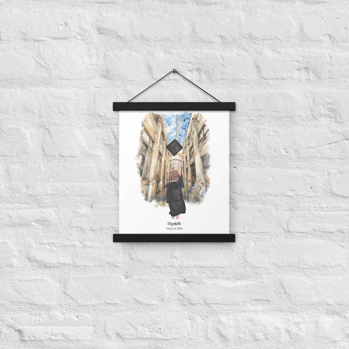 Personalized Graduation Girl – 16x20 Enhanced Matte Paper Poster With Hanger | Nickels Arcade
