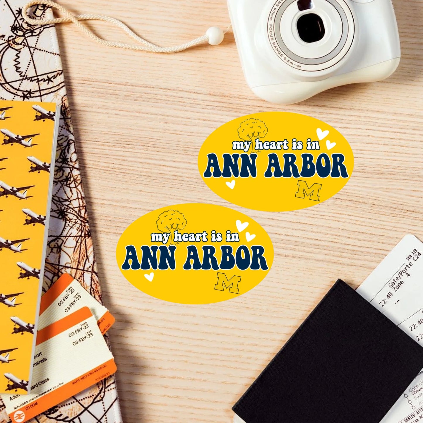 My Heart is in Ann Arbor – Die-Cut Magnets