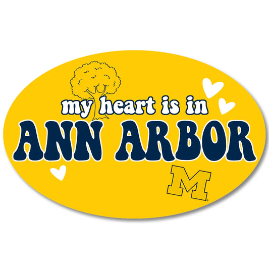 My Heart is in Ann Arbor – Die-Cut Magnets